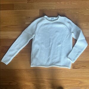 J. Crew White Rollneck Sweater